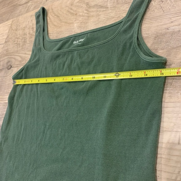 💜 Old Navy Ribbed Square Neck Tank Top - Hunter Green - Size L - Picture 5 of 6